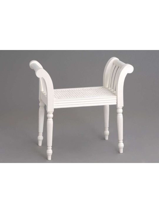 Petite banquette blanche coloniale