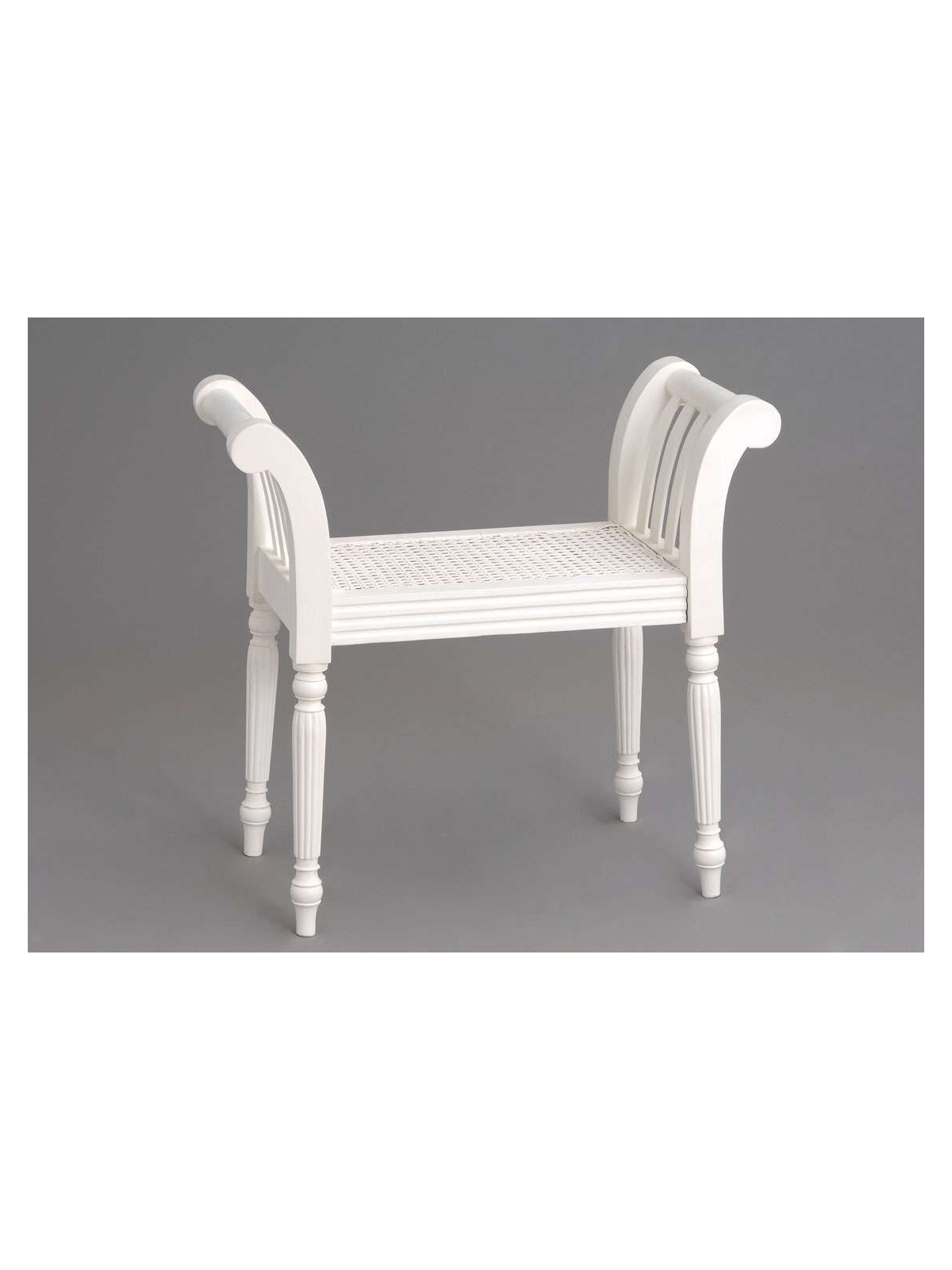 Petite banquette blanche coloniale