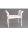 Petite banquette blanche coloniale