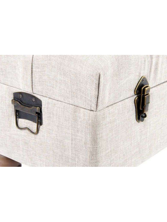 Banquette capitonnée valise en lin