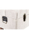 Banquette capitonnée valise en lin
