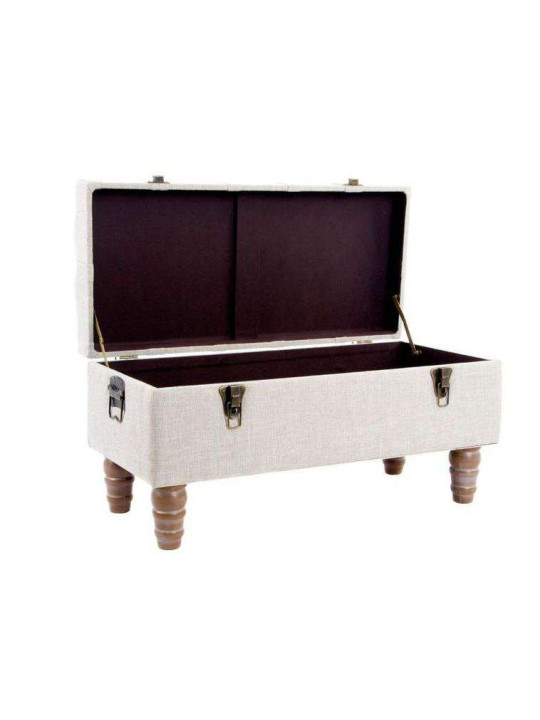 Banquette capitonnée valise en lin