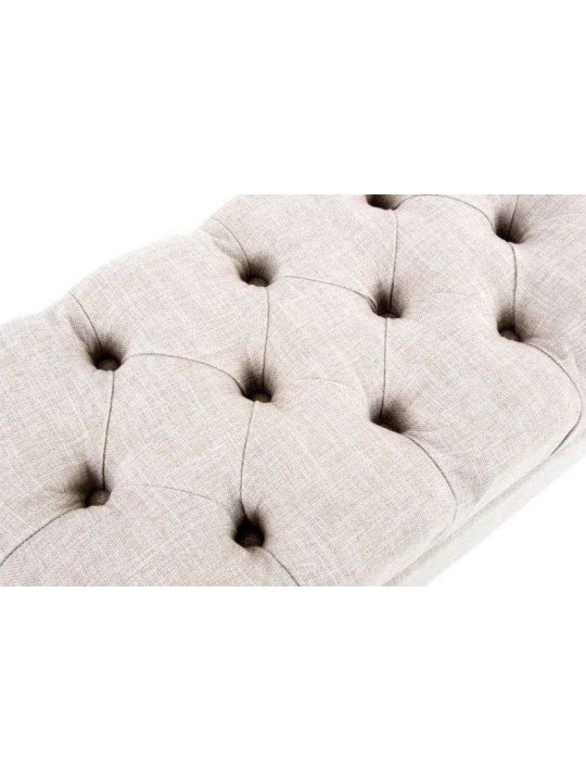 Banquette capitonnée valise en lin