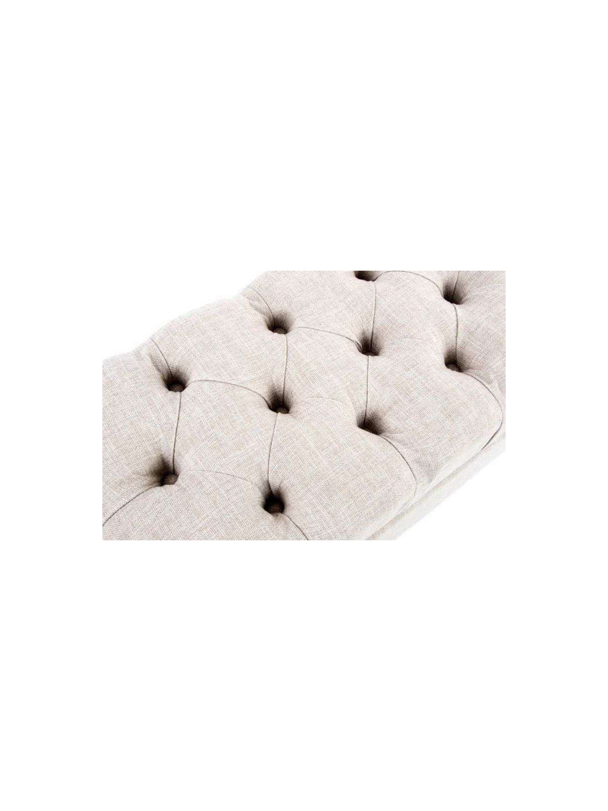 Banquette capitonnée valise en lin