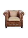 Fauteuil chesterfield anglais cuir