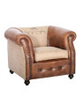 Fauteuil chesterfield anglais cuir