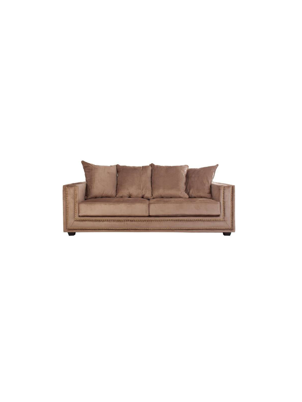 Canapé velours beige moderne