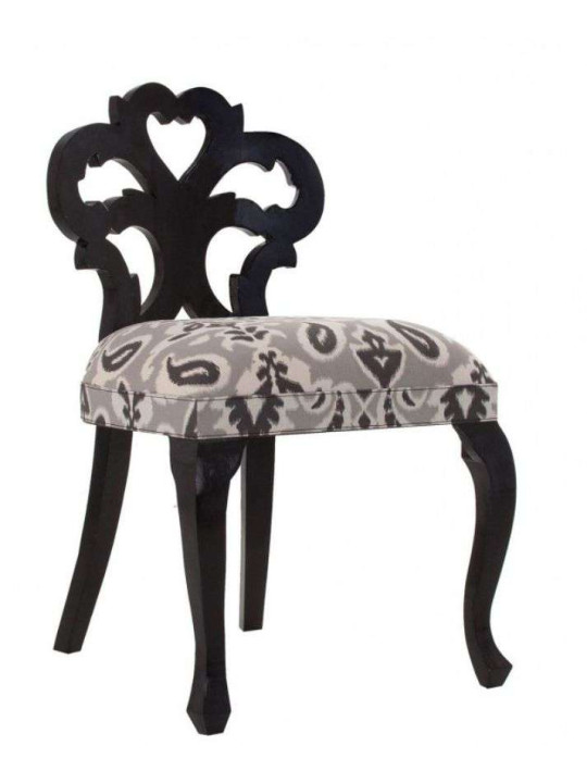 Chaise baroque noire chic