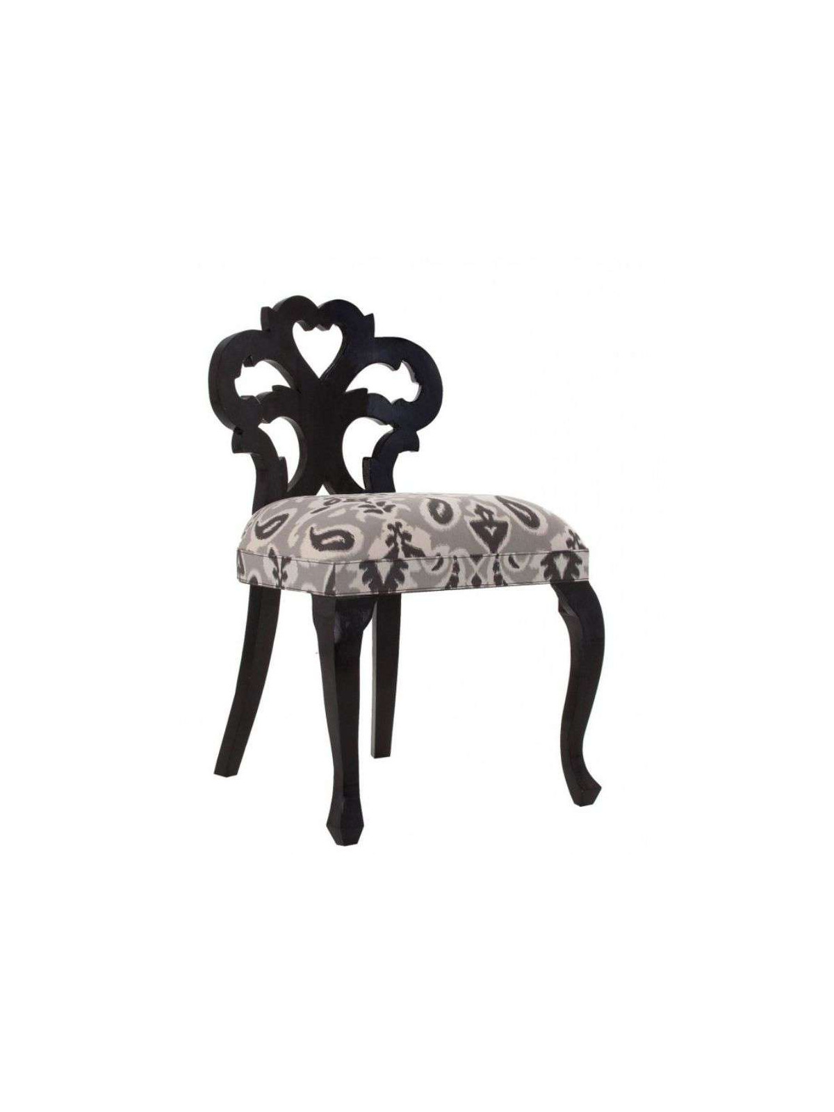 Chaise baroque noire chic
