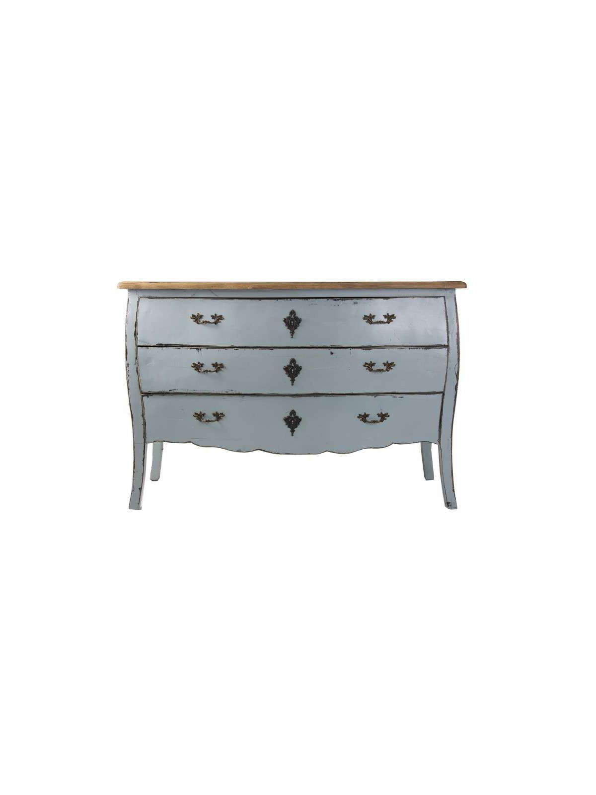 Grande commode baroque bleue grisée Vical home 