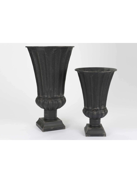Pots de fleurs Medicis noirs