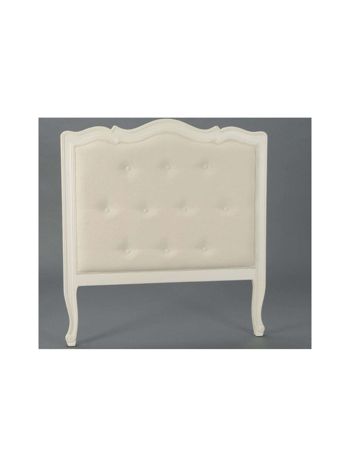 Tête de lit 90 cm crème capitonnée