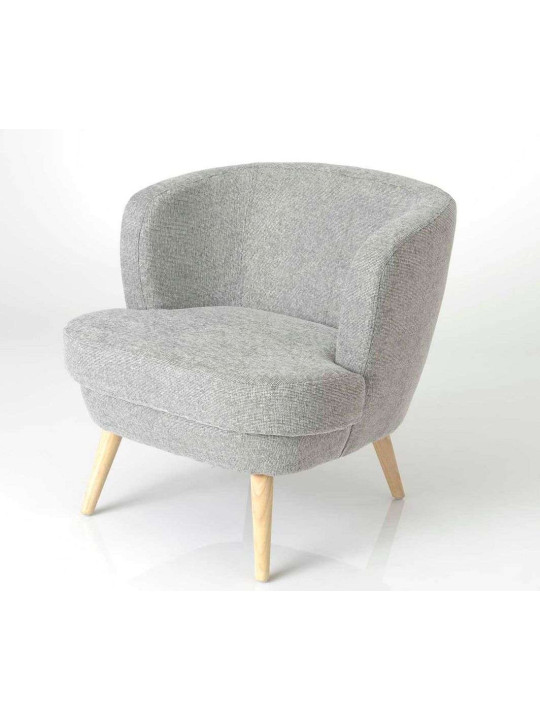 Fauteuil chauffeuse gris chiné