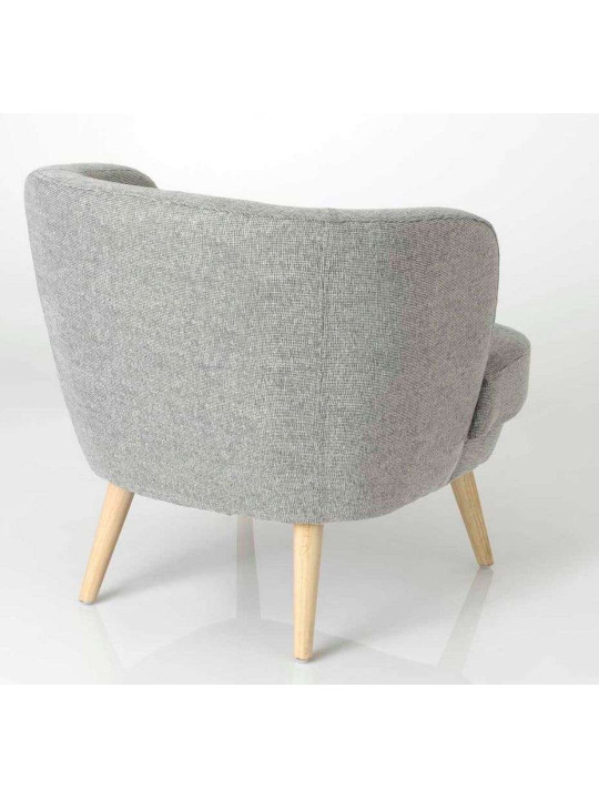Fauteuil chauffeuse gris chiné