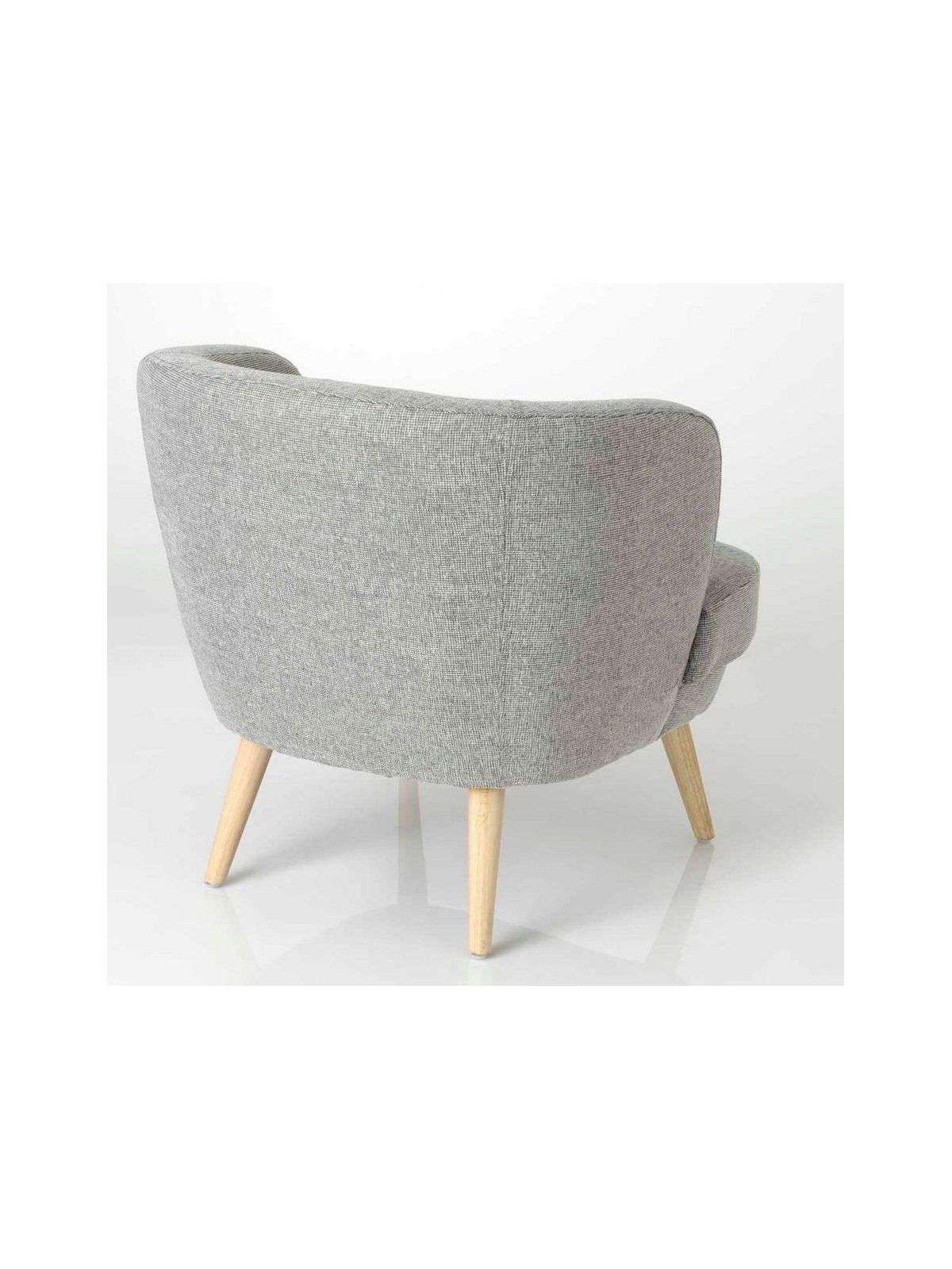 Fauteuil chauffeuse gris chiné