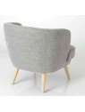 Fauteuil chauffeuse gris chiné