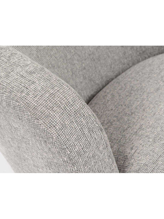 Fauteuil chauffeuse gris chiné