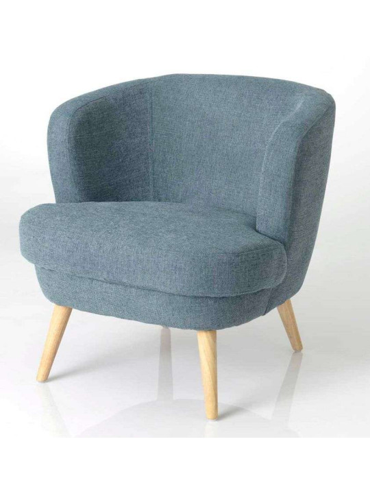 Fauteuil chauffeuse bleu en feutrine