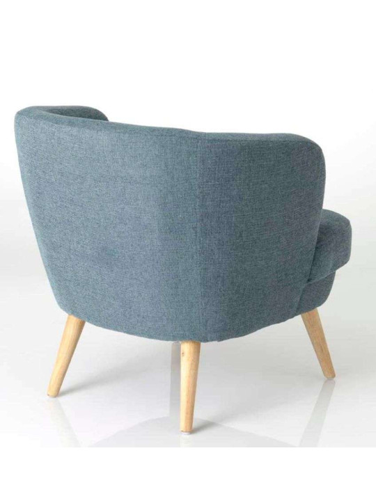 Fauteuil chauffeuse bleu en feutrine