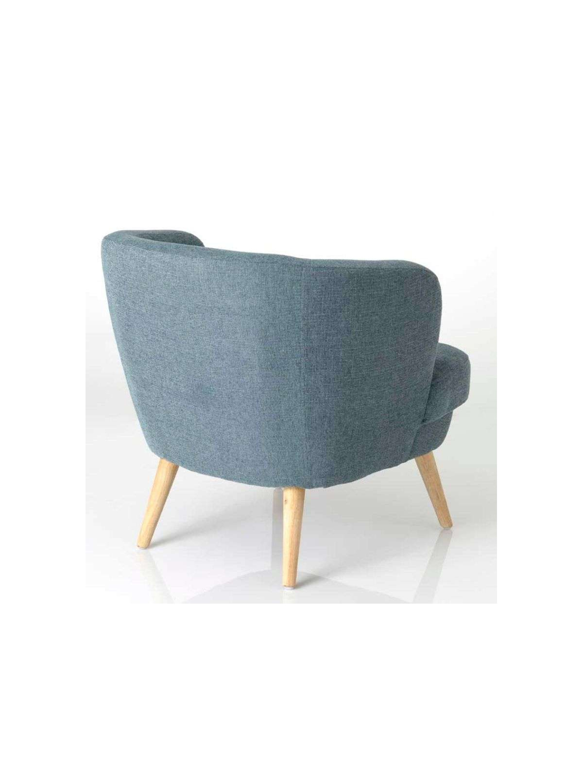 Fauteuil chauffeuse bleu en feutrine