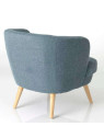 Fauteuil chauffeuse bleu en feutrine