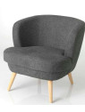 Fauteuil chauffeuse gris foncé