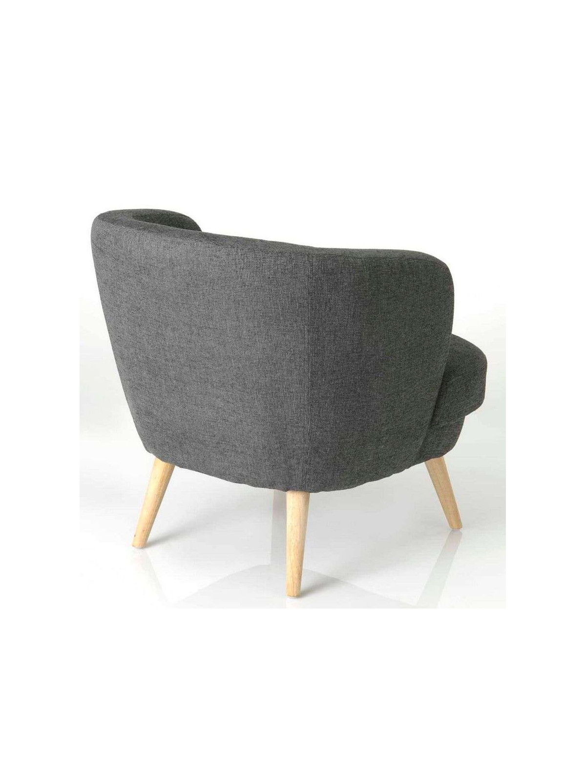 Fauteuil chauffeuse gris foncé