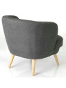 Fauteuil chauffeuse gris foncé