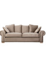 Canapé 3 places style colonial taupe clair