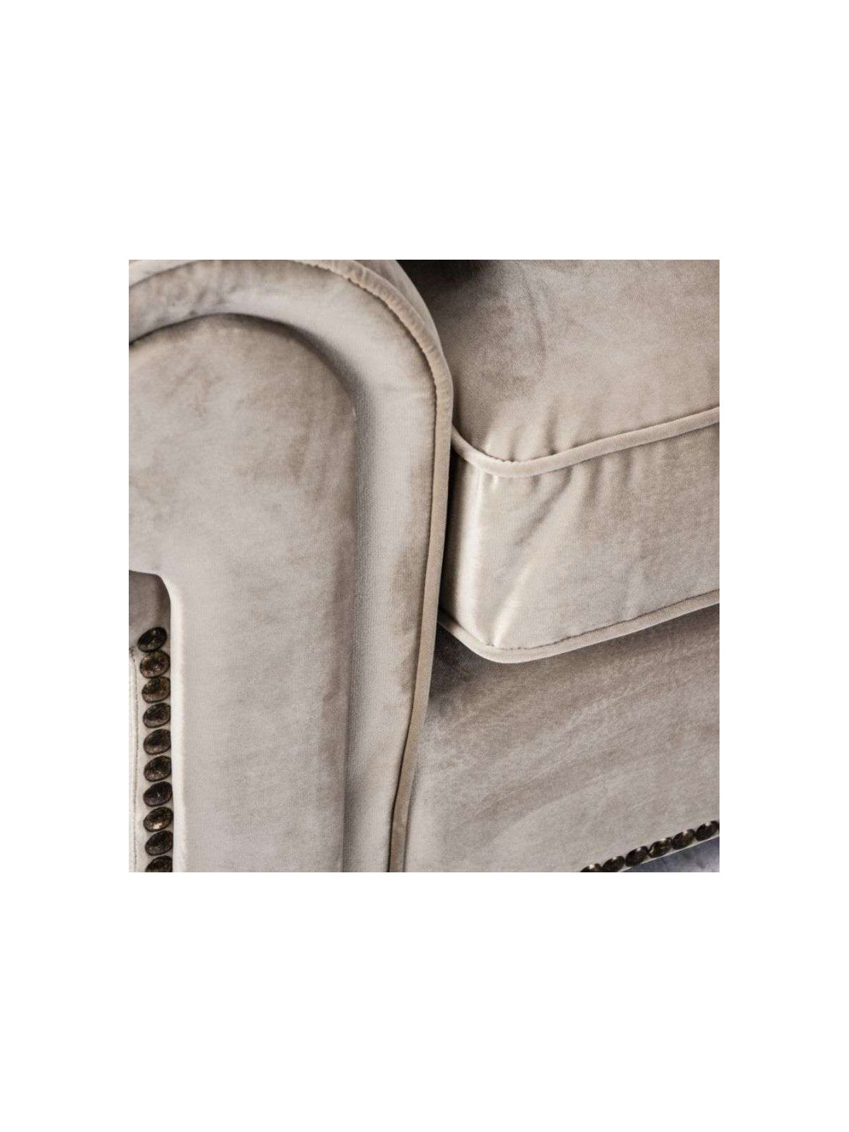 Canapé 3 places style colonial taupe clair
