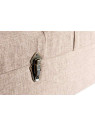 Banquette coffre taupe clair clouté