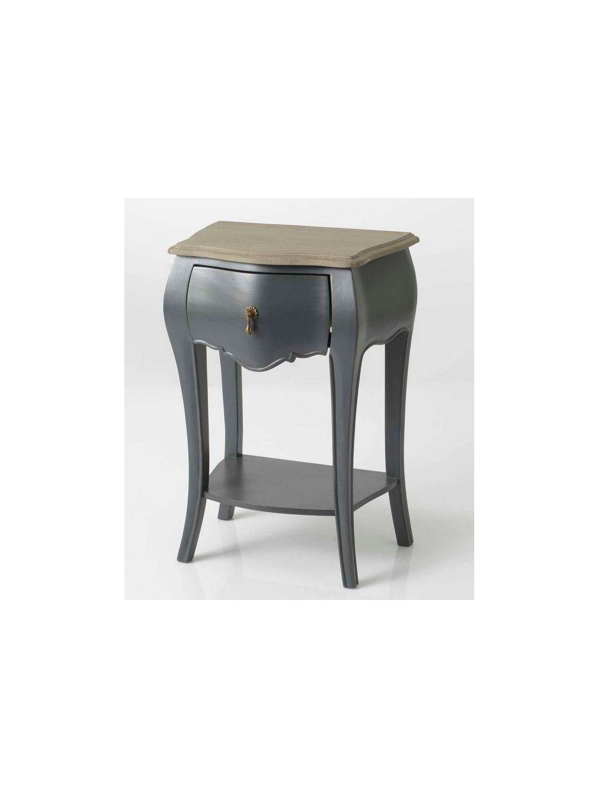 Table de nuit baroque blanche 1t 