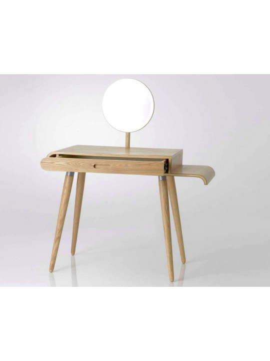 Coiffeuse en bois design incurvée