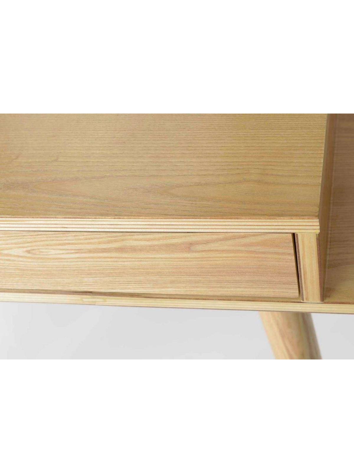 Coiffeuse en bois design incurvée