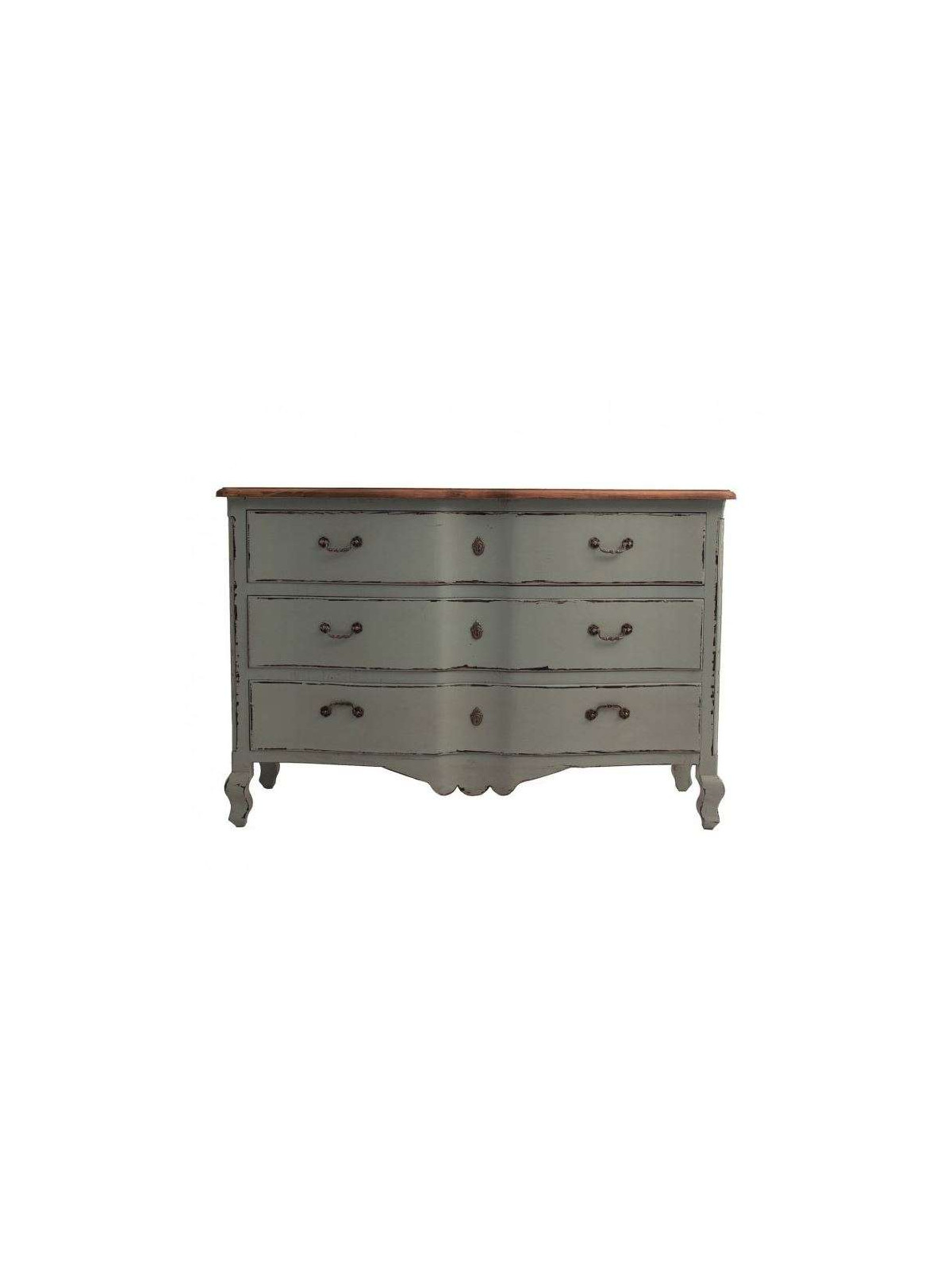 Commode arbalète grise romantique Vical Home