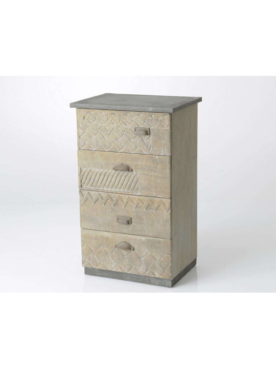 Chiffonnier sculpté avec 4 tiroirs