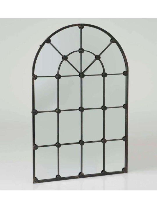 Grand miroir quadrillé  métal noir grande demeure
