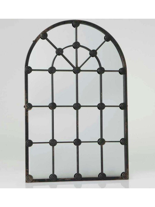 Miroir grande demeure métal vieilli noir
