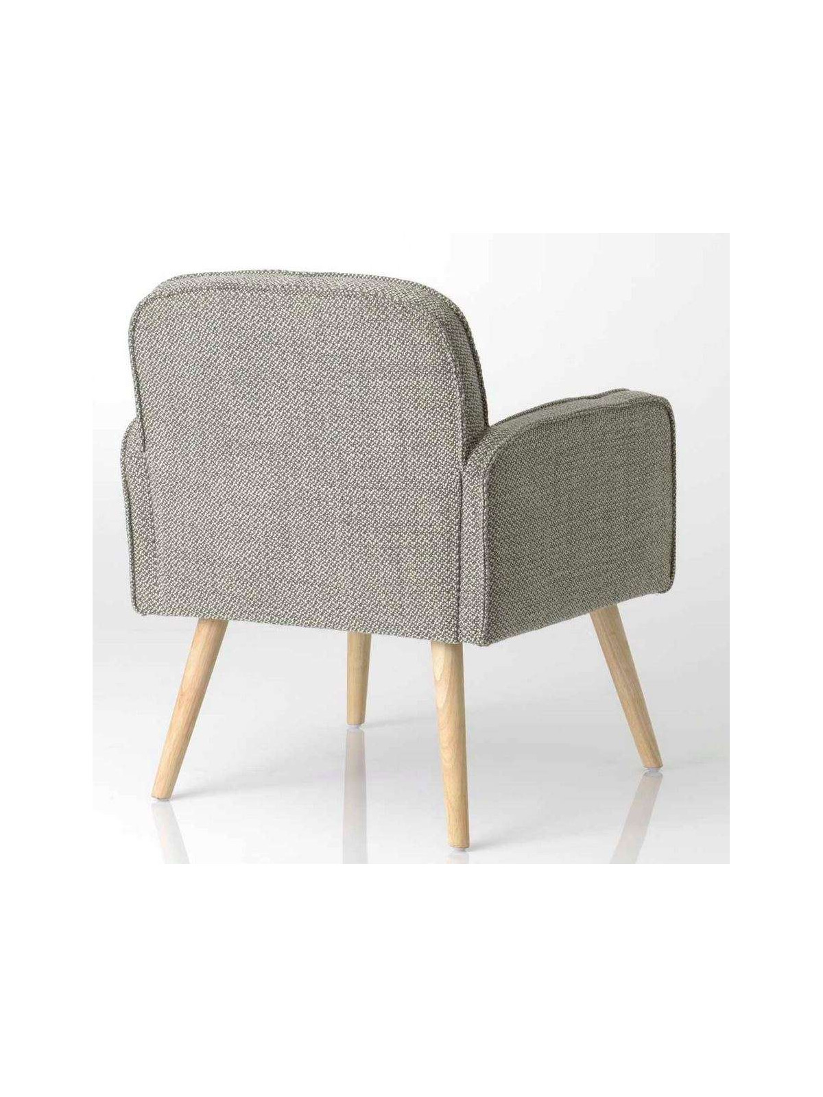 Fauteuil gris chiné scandinave Nuage