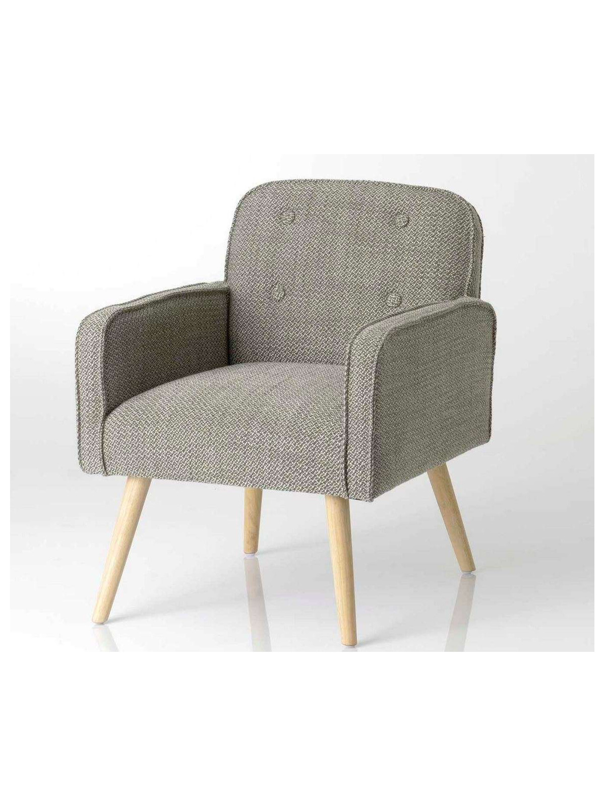 Fauteuil gris chiné scandinave Nuage