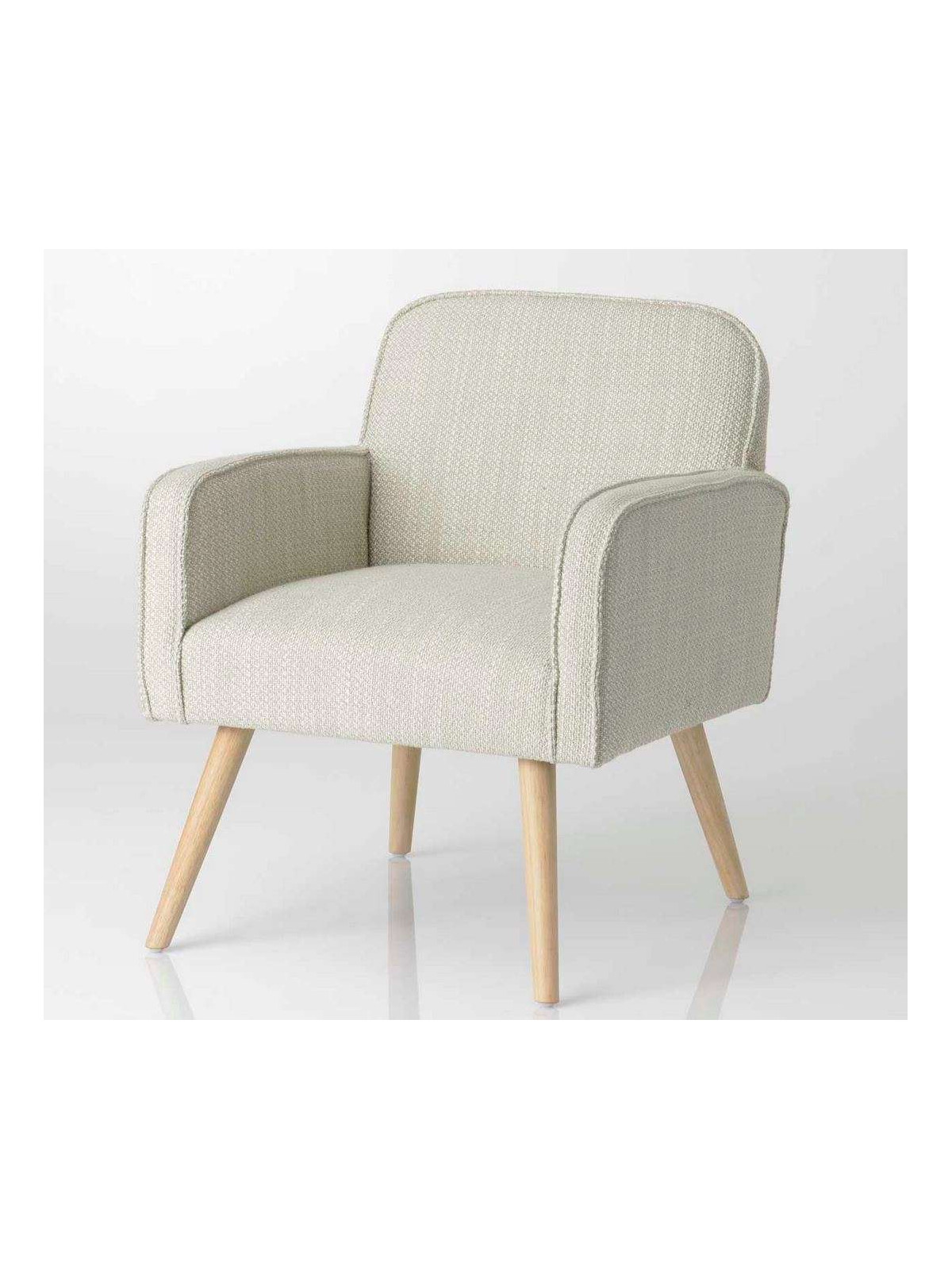 Fauteuil beige chiné scandinave Nuage