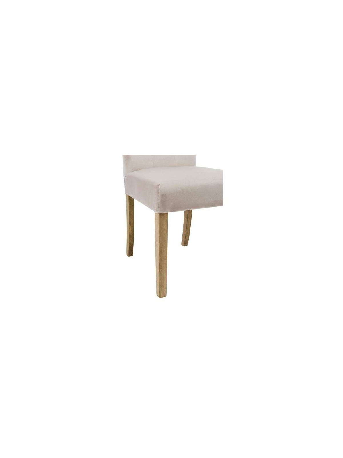 Chaise classique capitonnée velours ivoire par 2