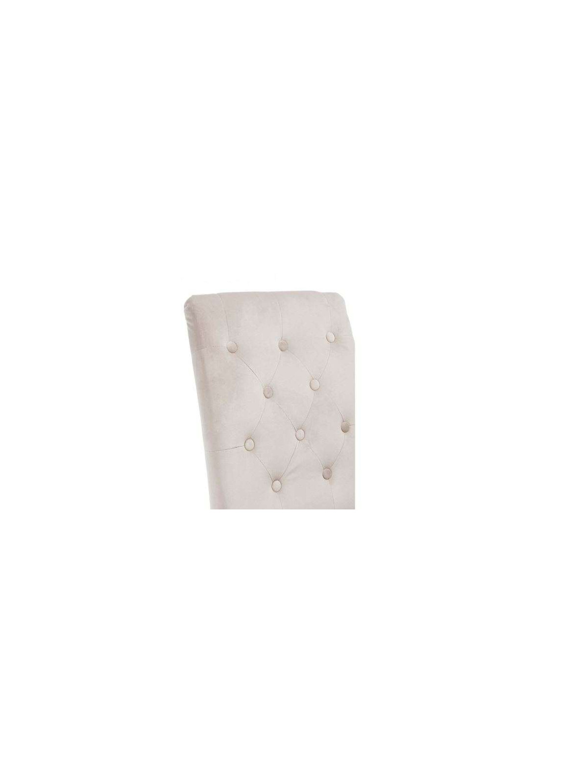 Chaise classique capitonnée velours ivoire par 2