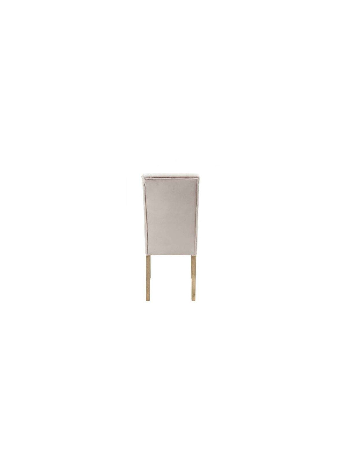 Chaise classique capitonnée velours ivoire par 2