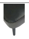 Fauteuil bas vintage noir