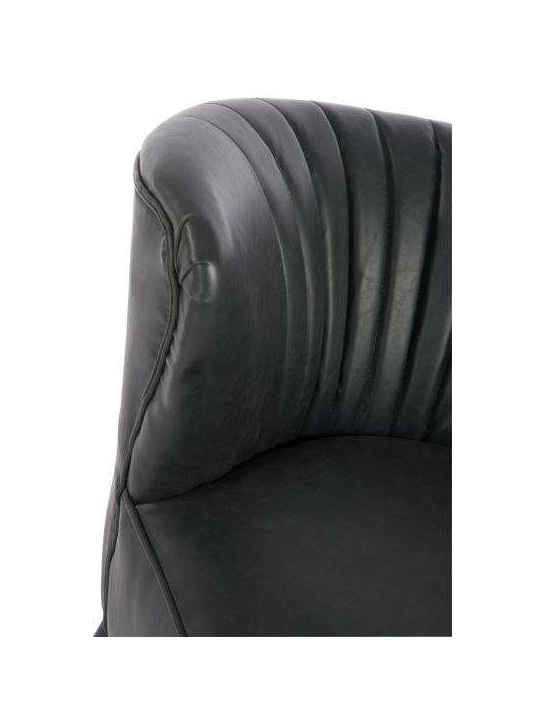 Fauteuil bas vintage noir
