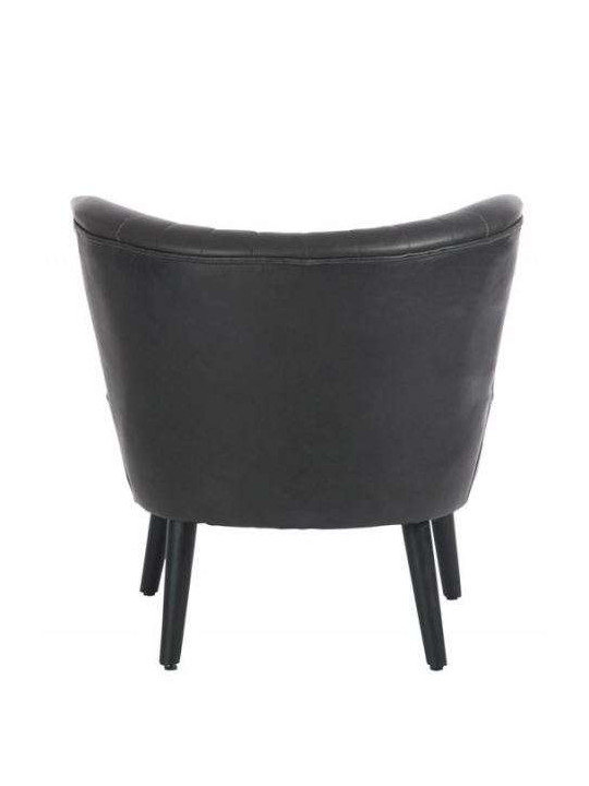 Fauteuil bas vintage noir