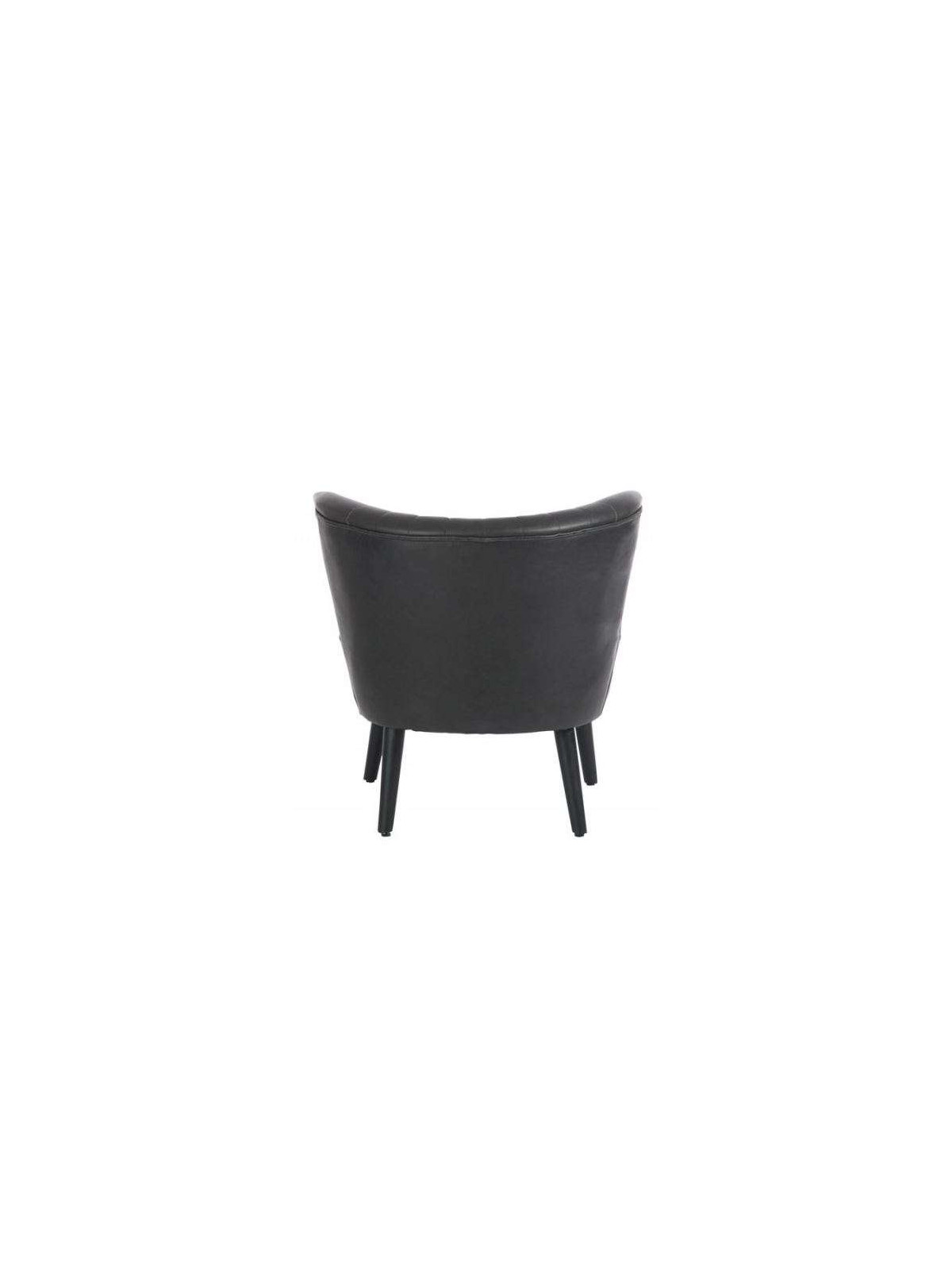 Fauteuil bas vintage noir