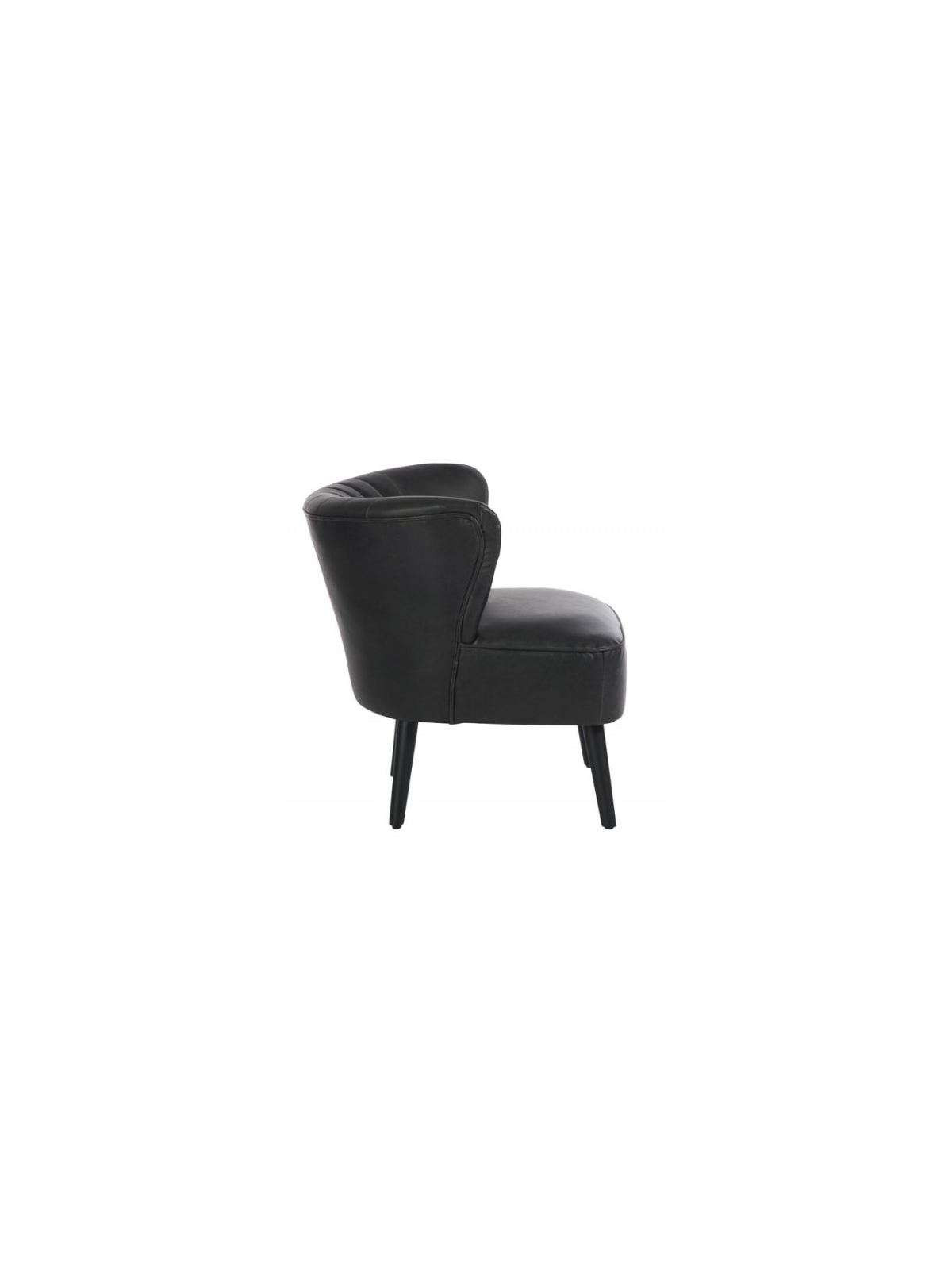Fauteuil bas vintage noir