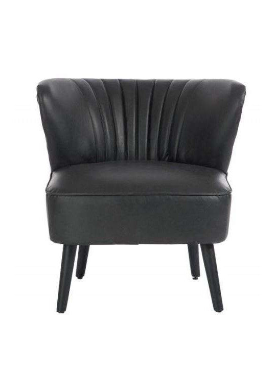 Fauteuil bas vintage noir